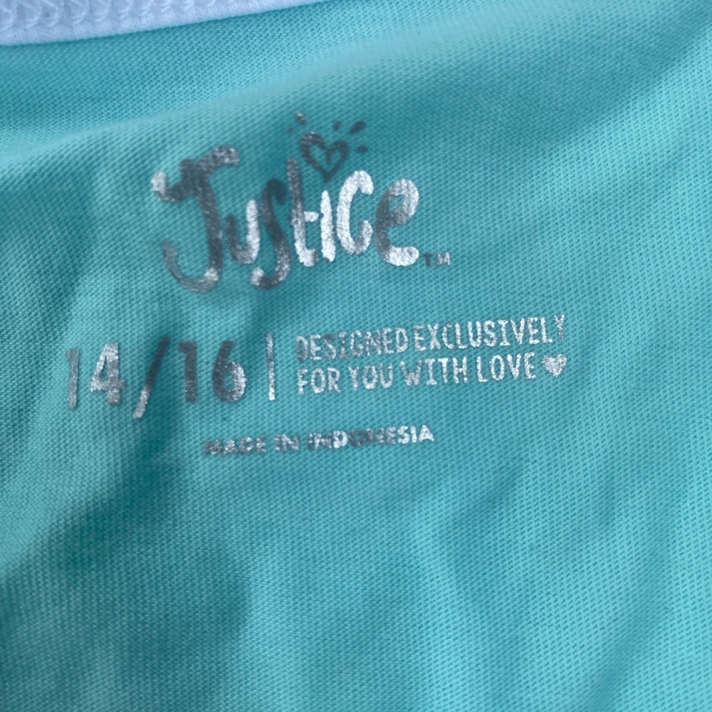 🍭2/$15🍭NWT Justice Jean Shorts and Tee - Picture 9 of 9